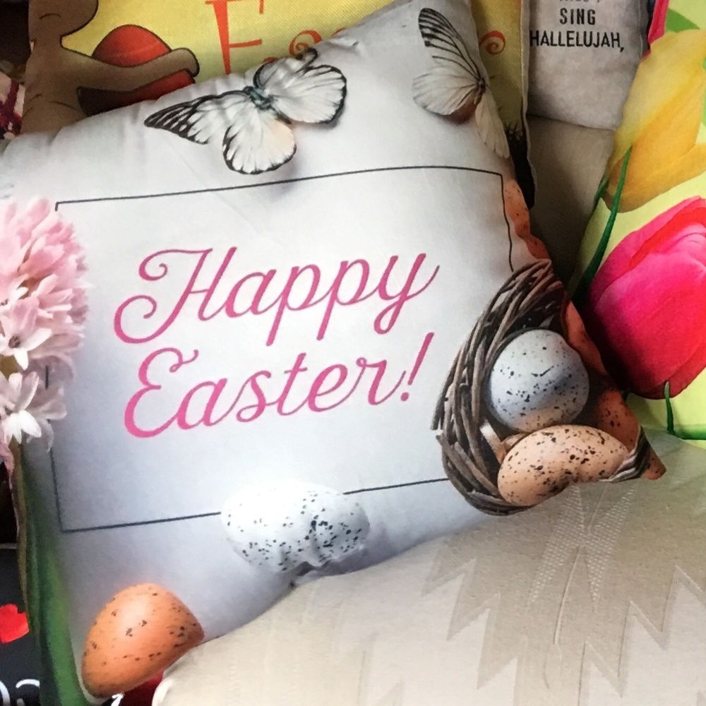 Pillow Cover- NEW- Christian -  Happy Easter